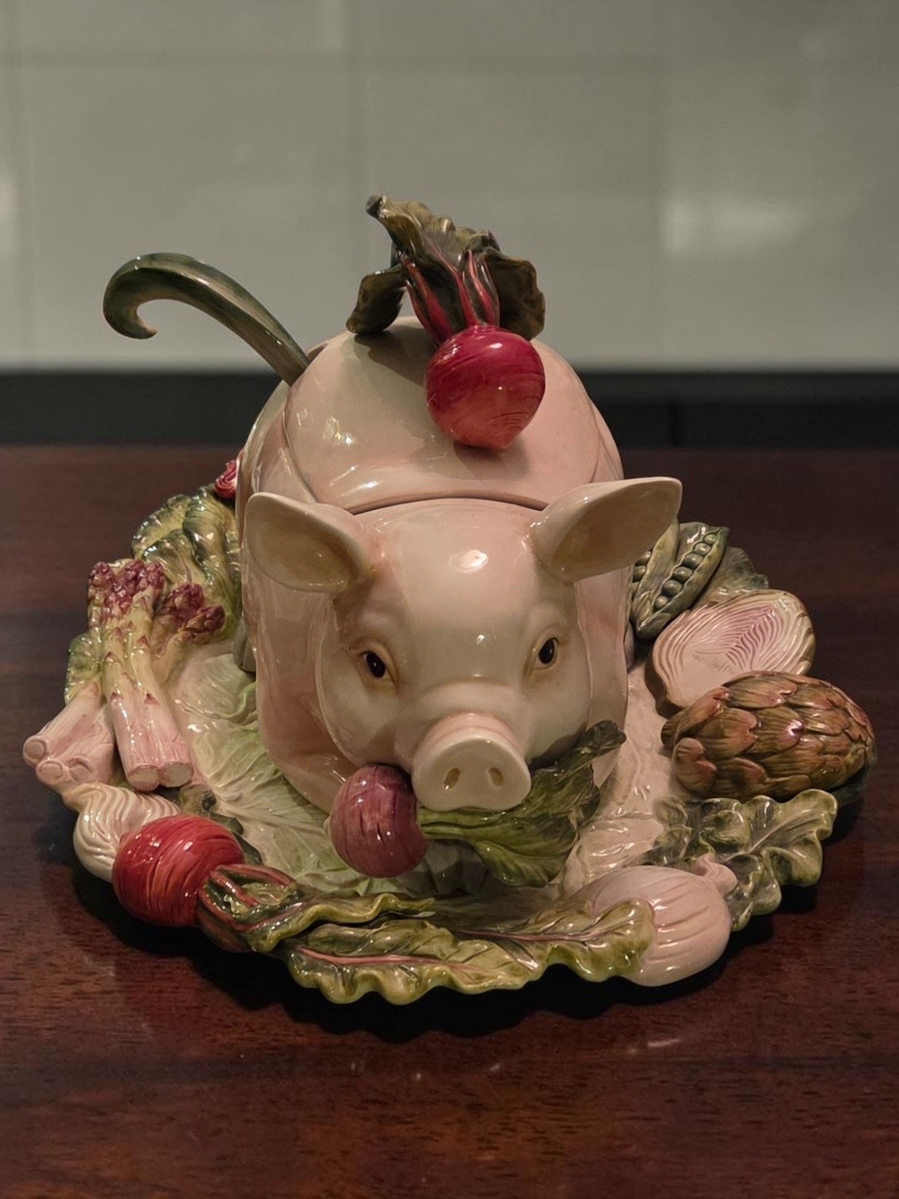 Fitz and Floyd French Market Tureen With Lid Ladle And Platter